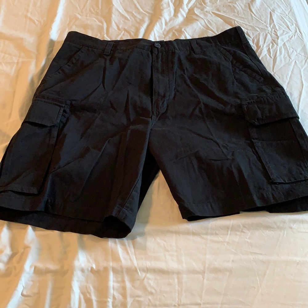 Black cargo shorts